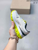 On Cloudstratus 3 Kids' Running Shoes White and Lime
