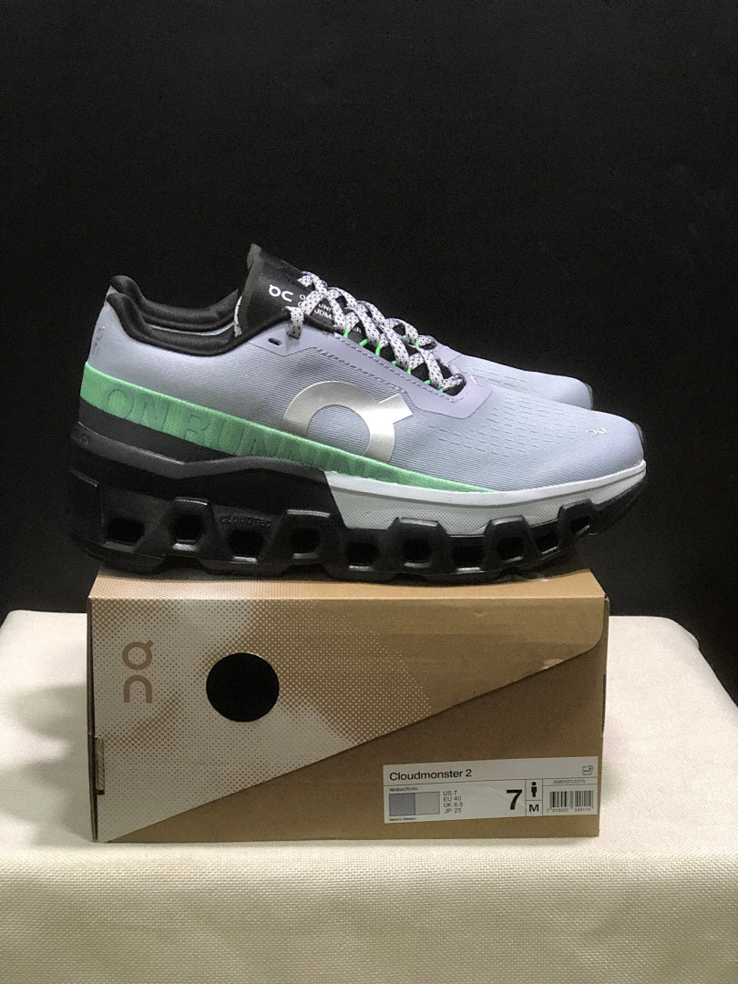 On Cloudmonster 2 Ice Green Running Shoes