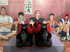 Nike Basketball Shoes Red and Black with Gold Swoosh