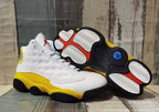 Jordan 13 White and Yellow Men's Sneakers