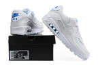 Nike Air Max 90 Sneakers in White and Blue