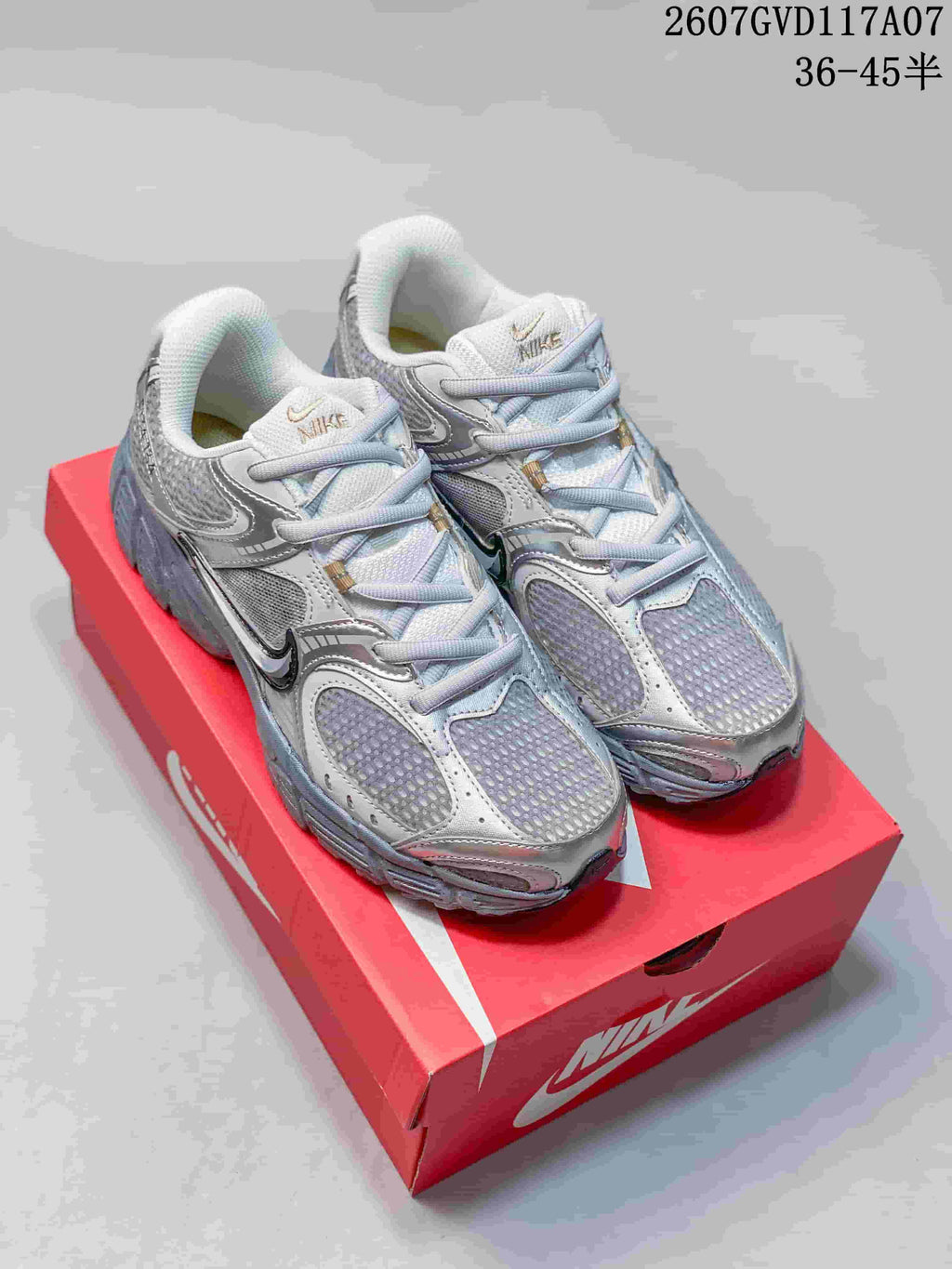 Nike V5 RNR Silver Gray Running Sneakers 2607GVD117A07