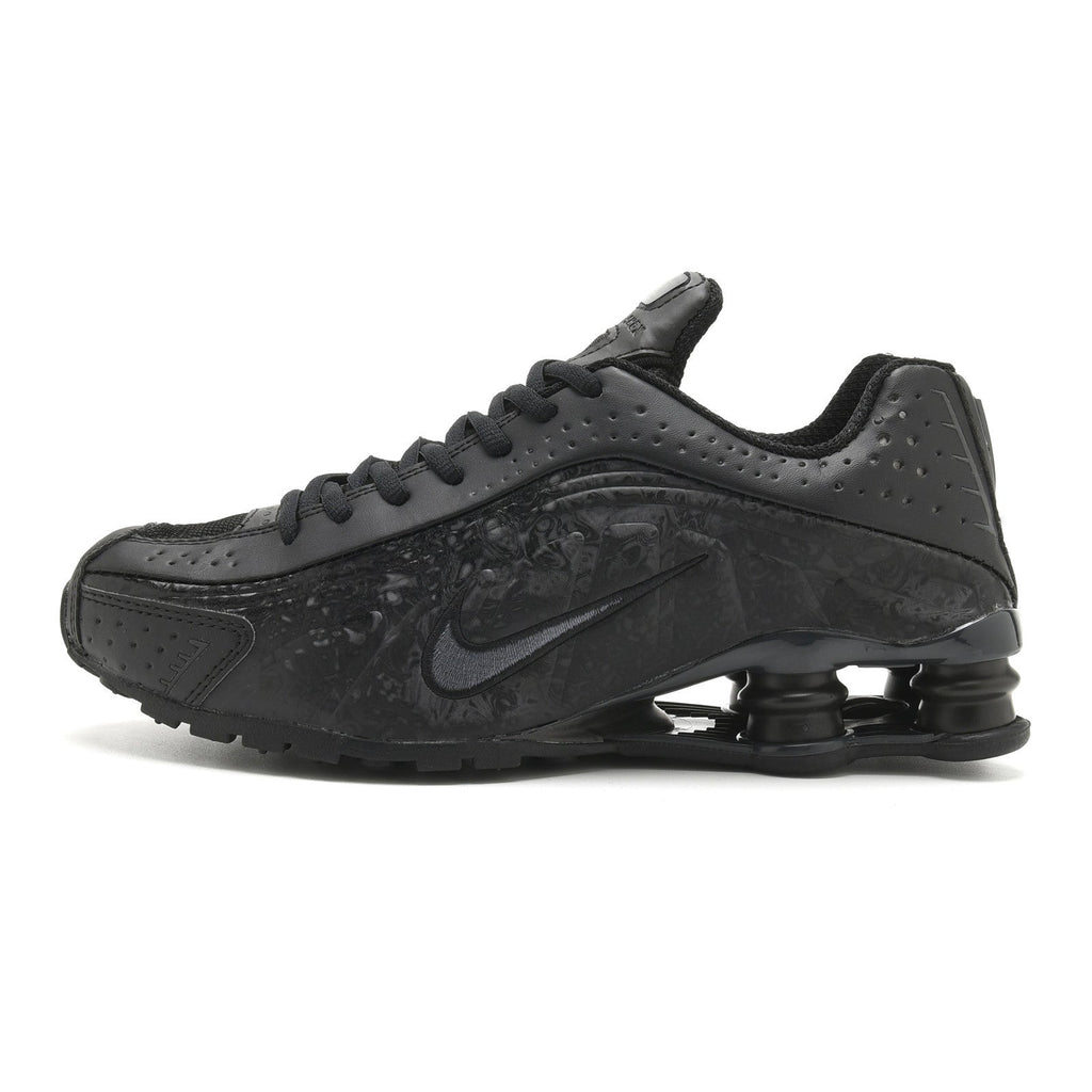 Nike Shox R4 Black Embossed Sneakers