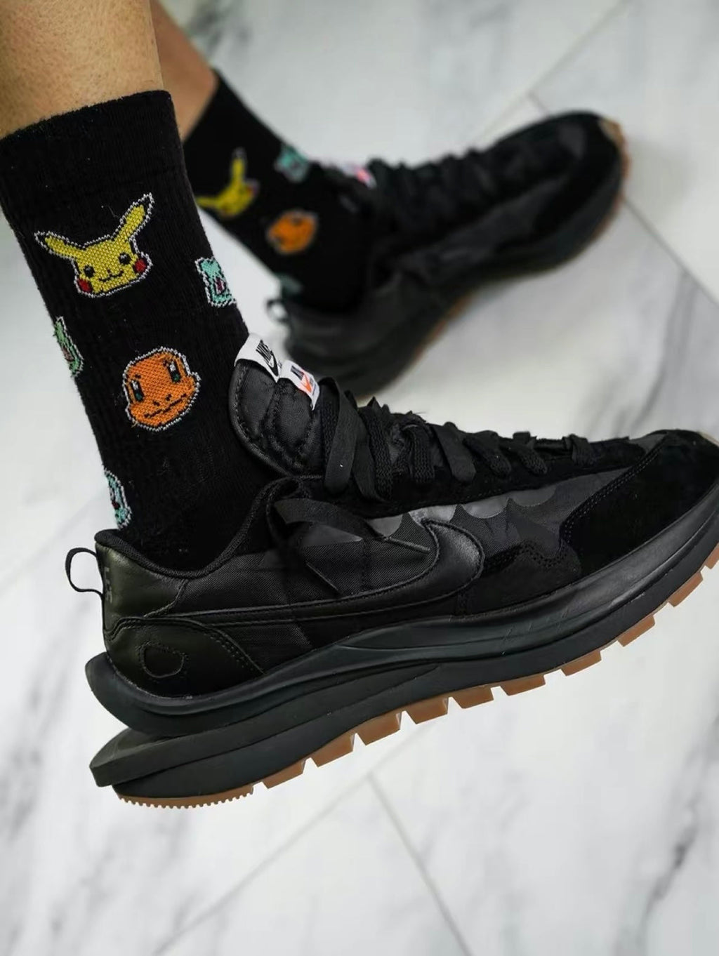 Nike x sacai VaporWaffle Sneakers Black DD1875-001