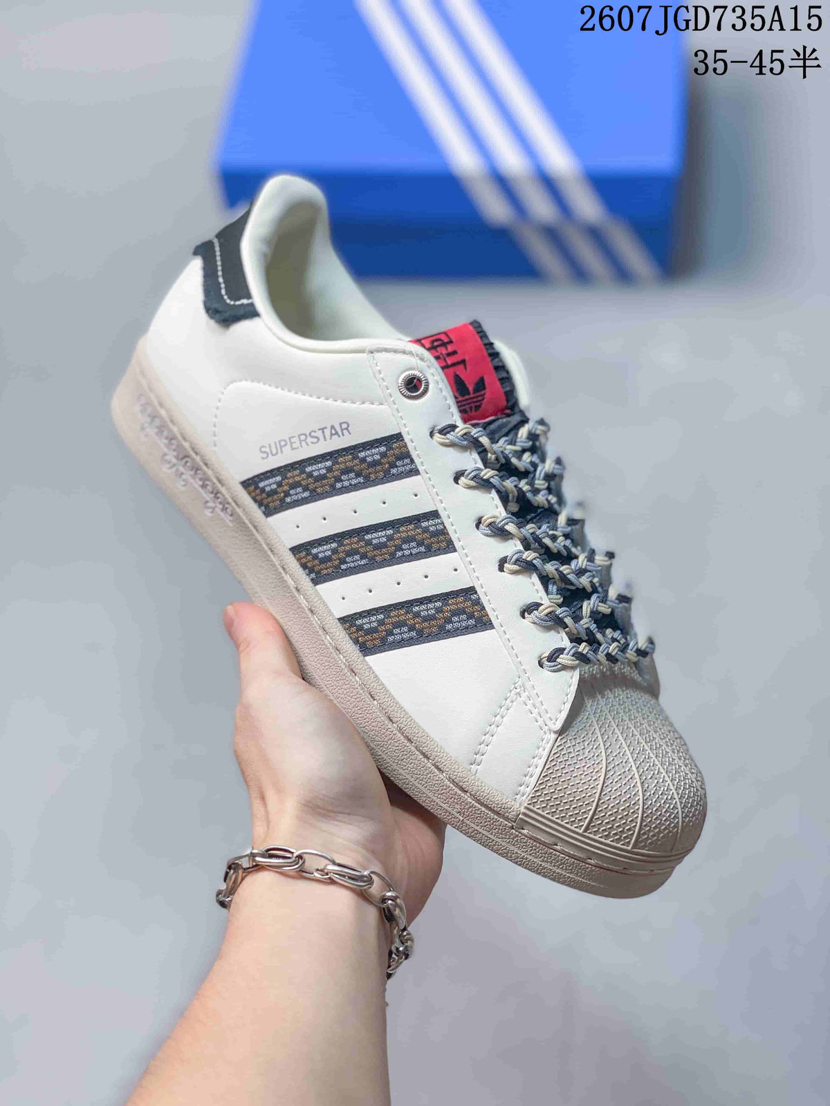 adidas Superstar Shell-Toe Sneakers White and Black