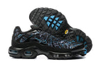 Nike Air Max Plus Black and Blue Graphic Sneakers