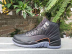 Jordan 12 High-Top Sneakers in Black with Speckled Sole
