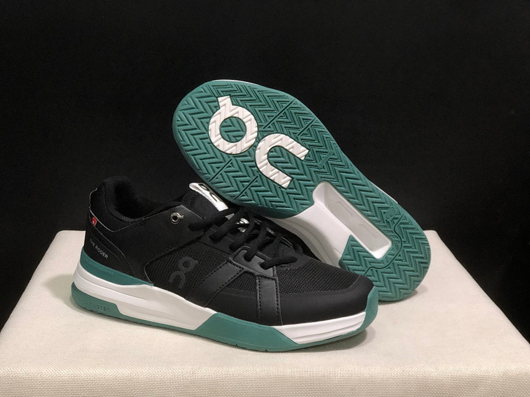 On The Roger Clubhouse Pro Black Green Sneakers