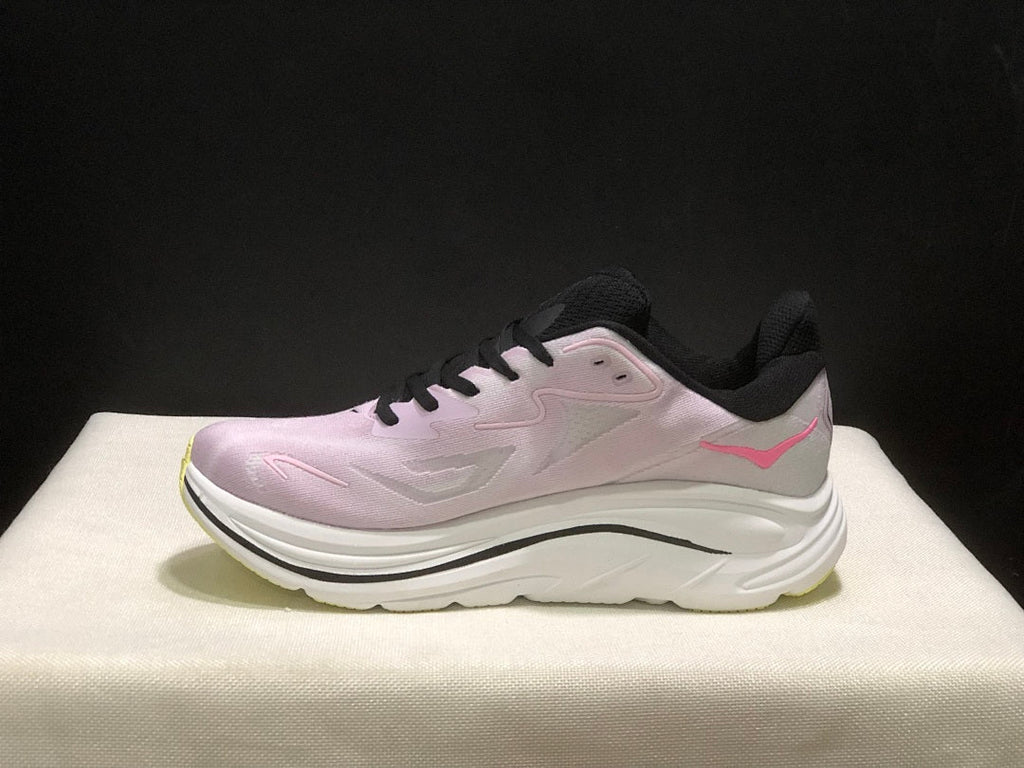 HOKA Clifton 10 Running Shoes in Pink and White