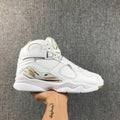 Air Jordan 8 Retro OVO White Metallic Gold Sneakers