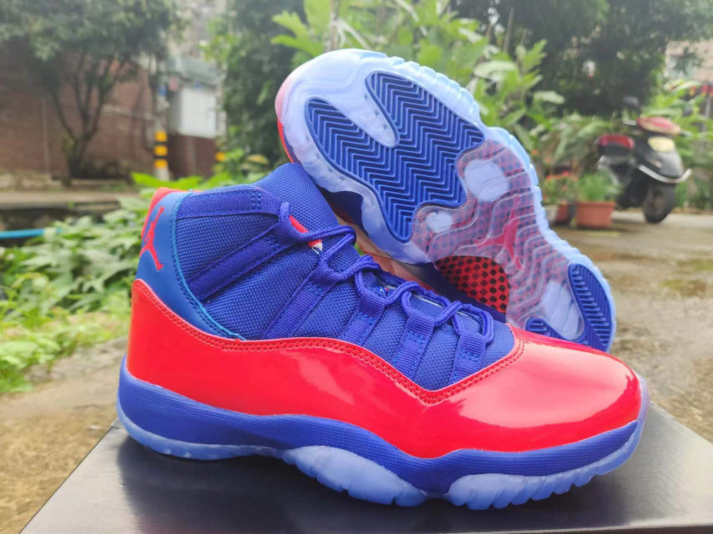 Air Jordan 11 Retro High Red and Blue Sneakers