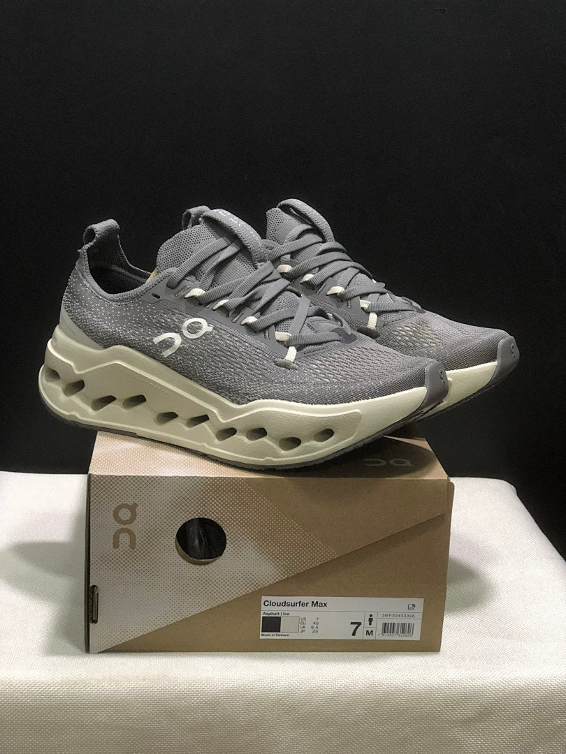 On Cloudsurfer Max Running Shoes, Asphalt Gray