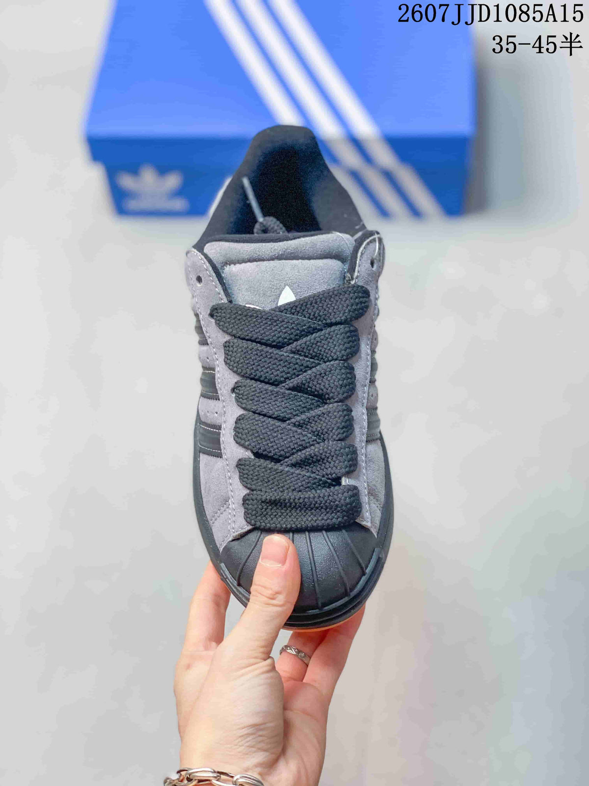 Adidas Superstar XLG Sneakers Grey Black JR7444