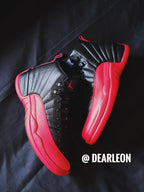 Jordan Air Jordan 12 Retro Flu Game Black Red Sneakers