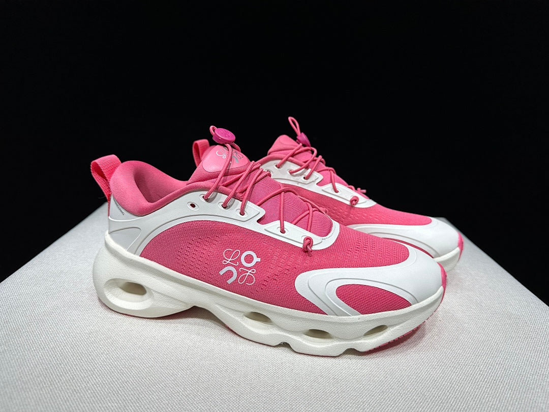 On x LOEWE Cloudventure 3.0 Sneakers White Peach Red