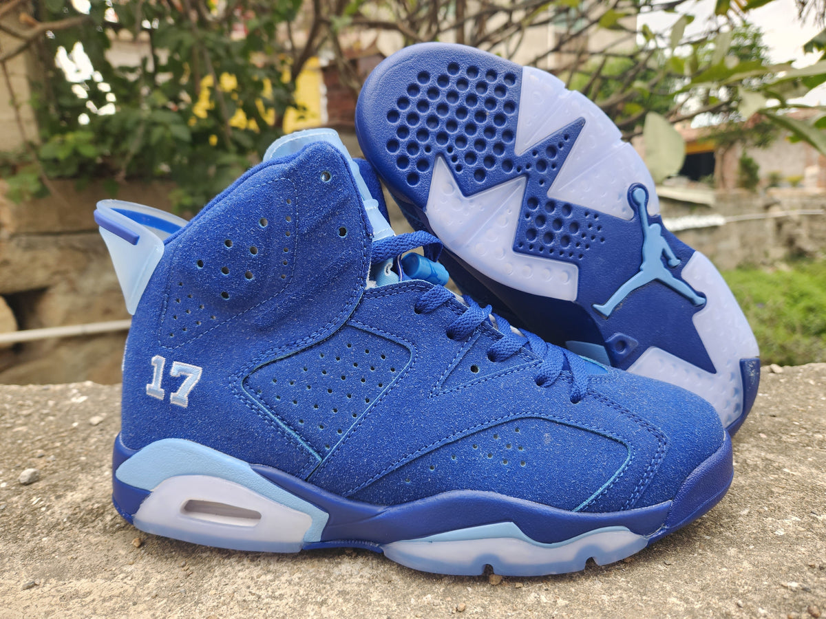 Jordan Air Jordan 6 Blue High-Top Sneakers