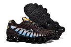 Nike Shox TL Sneakers in Dark Brown, Blue and Gold