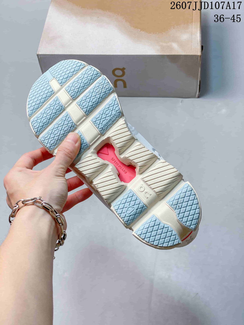 On Cloud X 4 AD Sneakers White Light Blue Red
