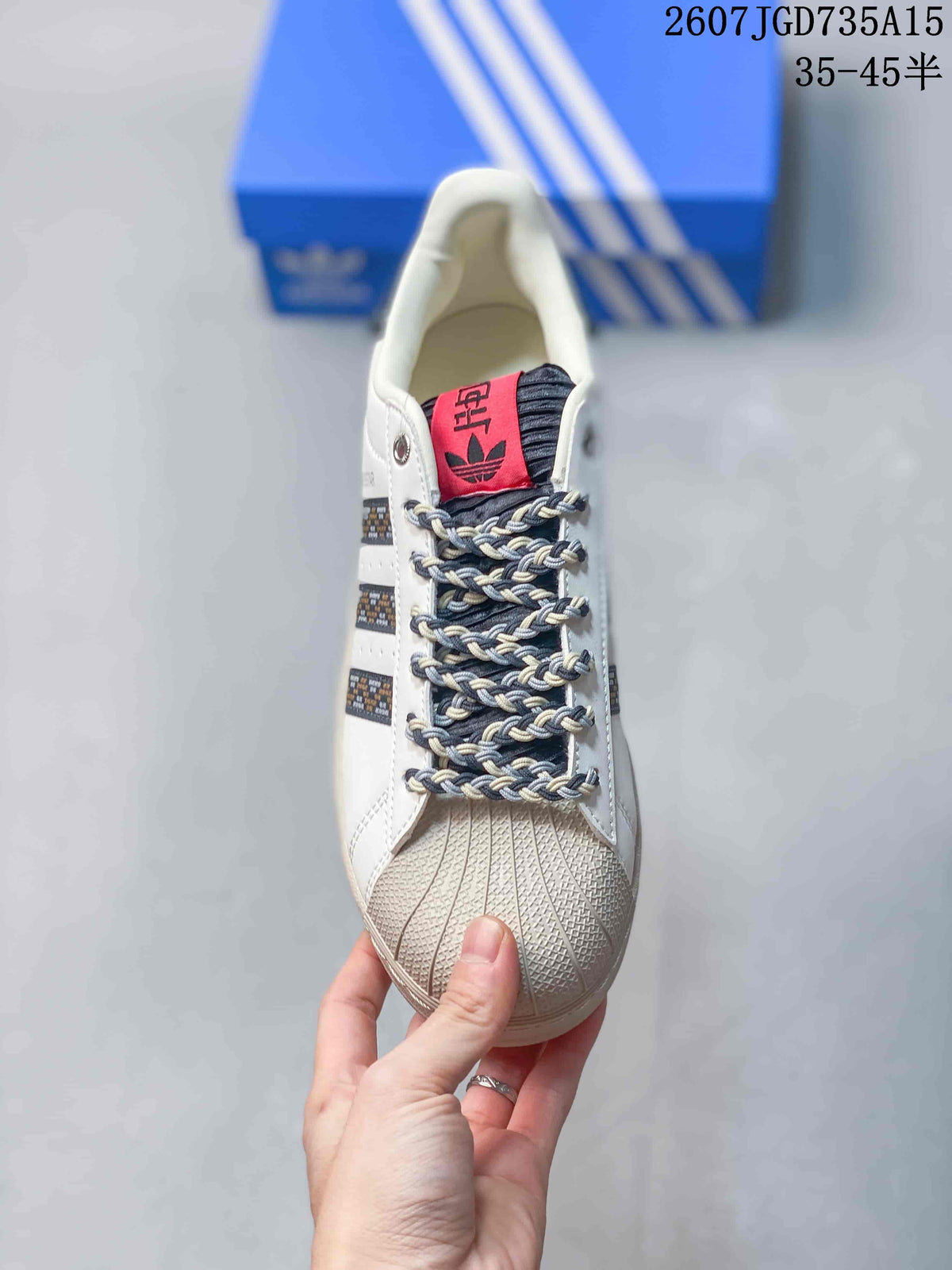 adidas Superstar Shell-Toe Sneakers White and Black