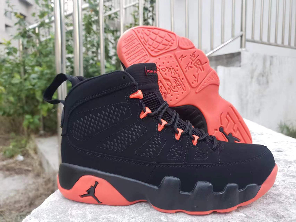 Jordan Air Jordan 9 Black and Red High-Top Sneakers