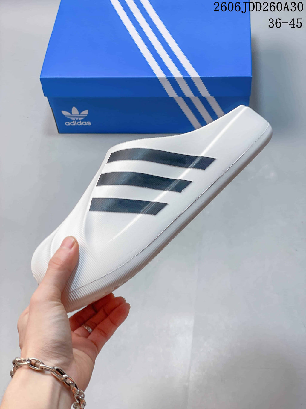 adidas adiFOM Superstar Mule Clogs White Black