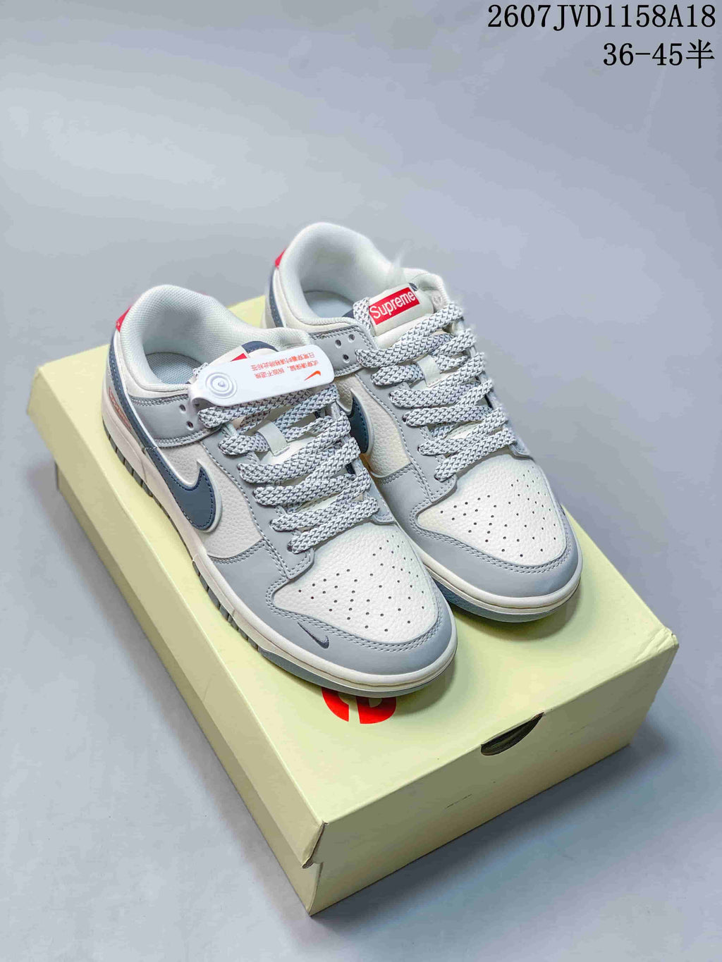 Nike SB Dunk Low Gray Multi-Color Custom Style 2607JVD1158A18