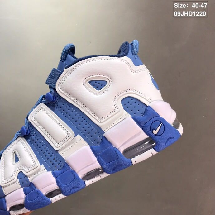 Nike Air More Uptempo Sneakers in Blue and White
