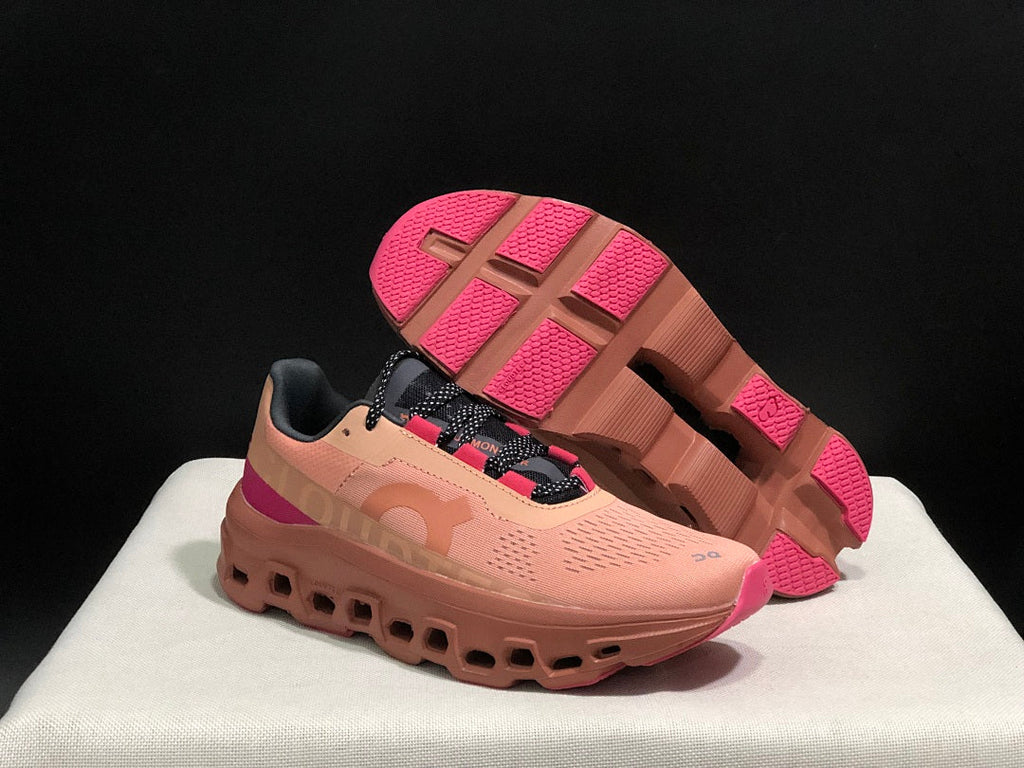 On Cloudmonster Pink Running Sneakers