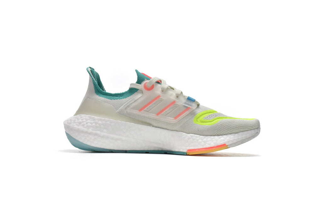 Adidas Ultra Boost 22 GX8015 White Blue Yellow Running Shoes