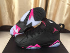 Jordan Air Jordan 7 Black and Pink High-Top Sneakers