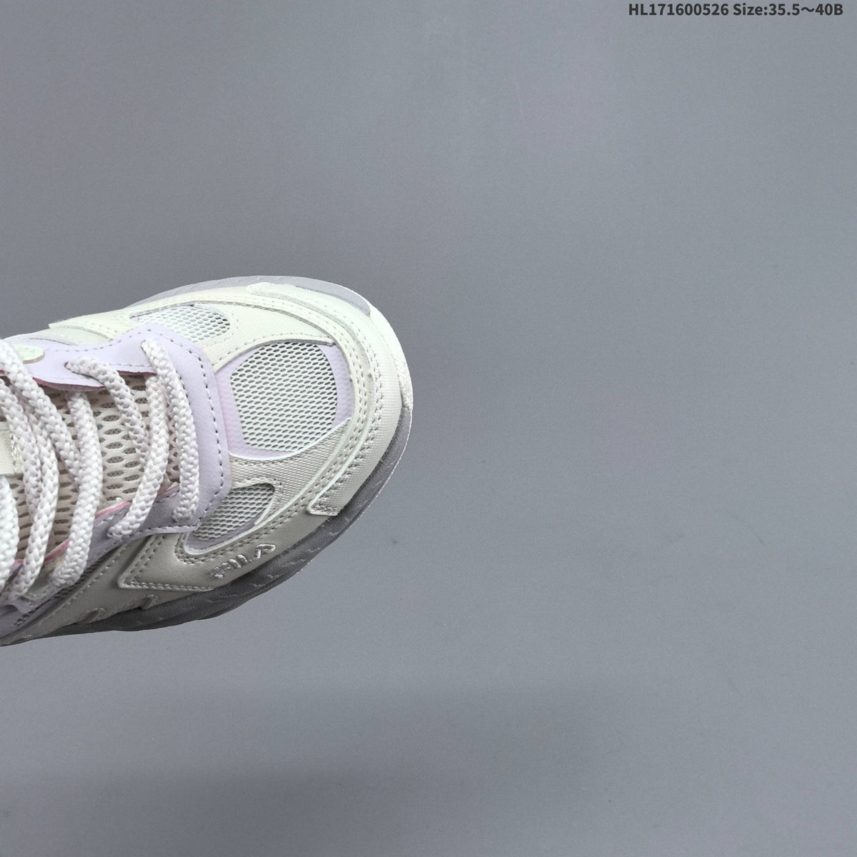FILA FERN Low-Top Sneakers in Ivory and Lavender