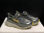 HOKA Stinson 7 Trail Running Shoes, Gray and Yellow
