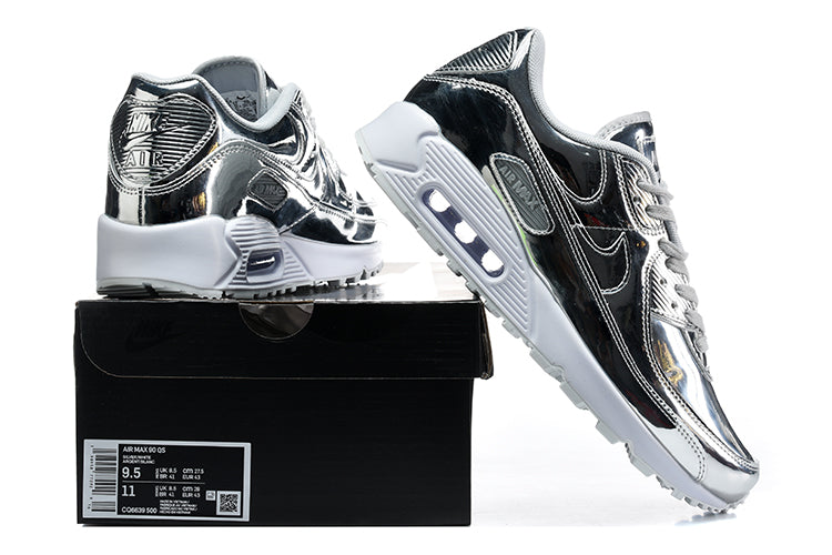 Nike Air Max 90 Sneakers in Silver and White