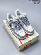 Nike Air Force 1 Grey White Patterned Sneakers 2607VD1605A15