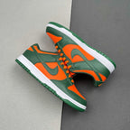 Nike Dunk Low Miami Hurricanes Green and Orange DD1391-300