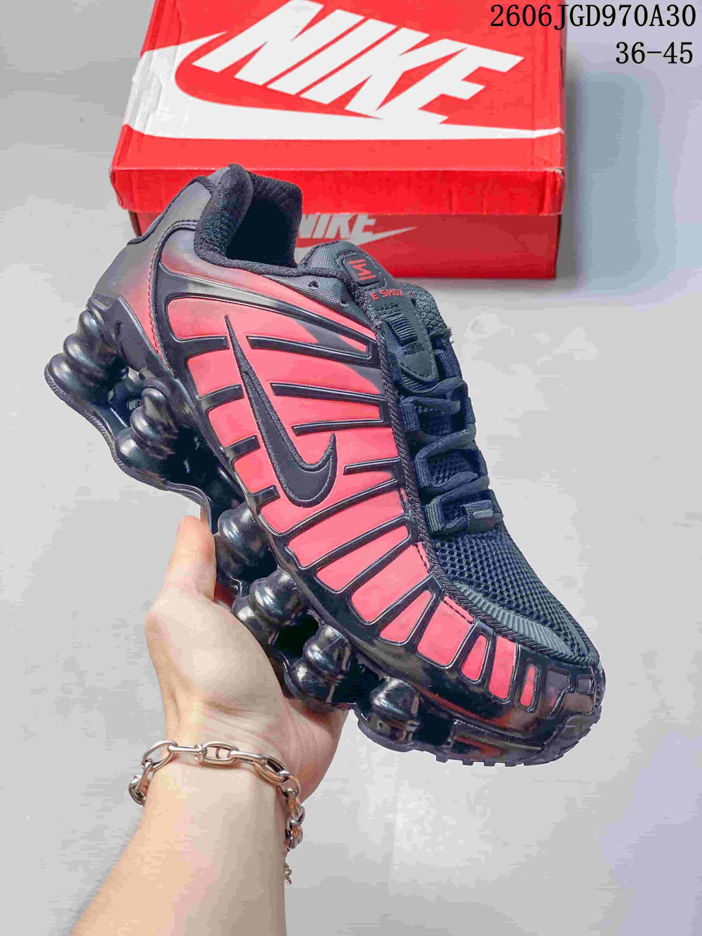 Nike Shox TL Sneakers in Black and Red CL0987-002