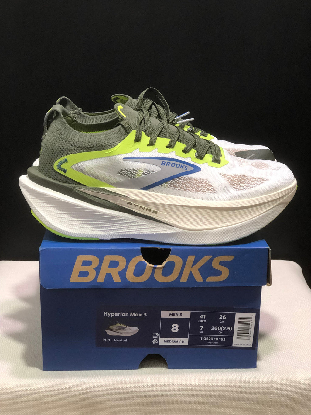 Brooks Hyperion Max 3 Running Shoes White Green