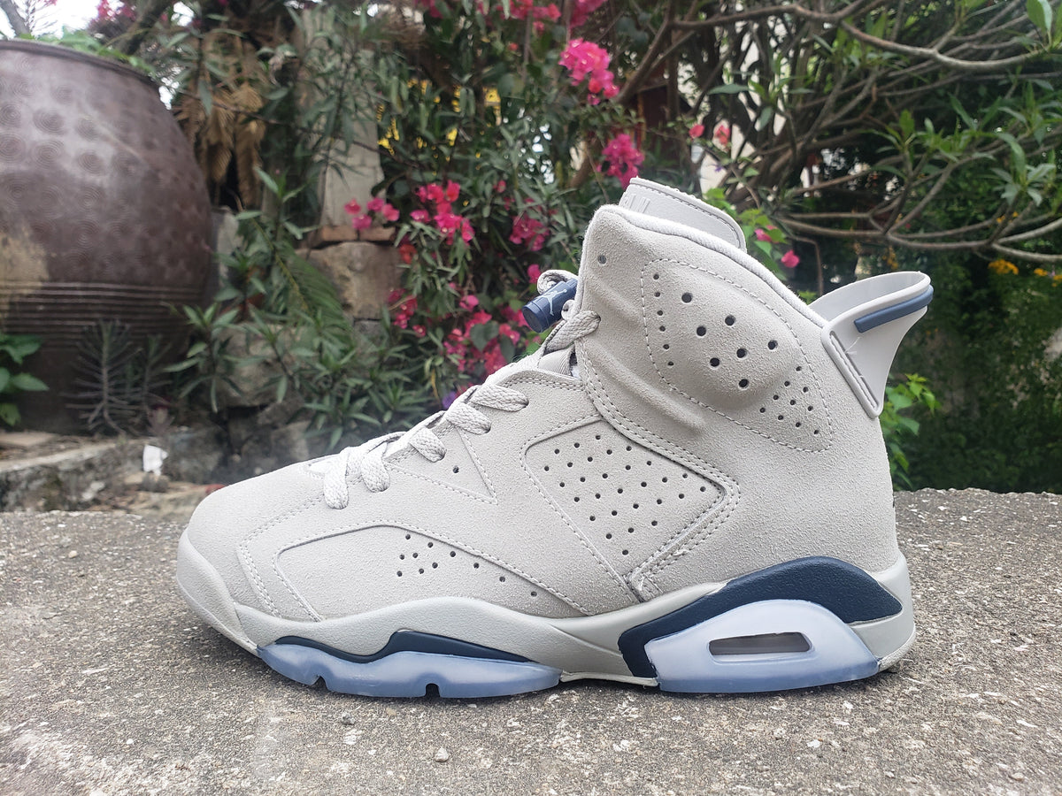 Jordan Air Jordan 6 Gray Navy High-Top Sneakers