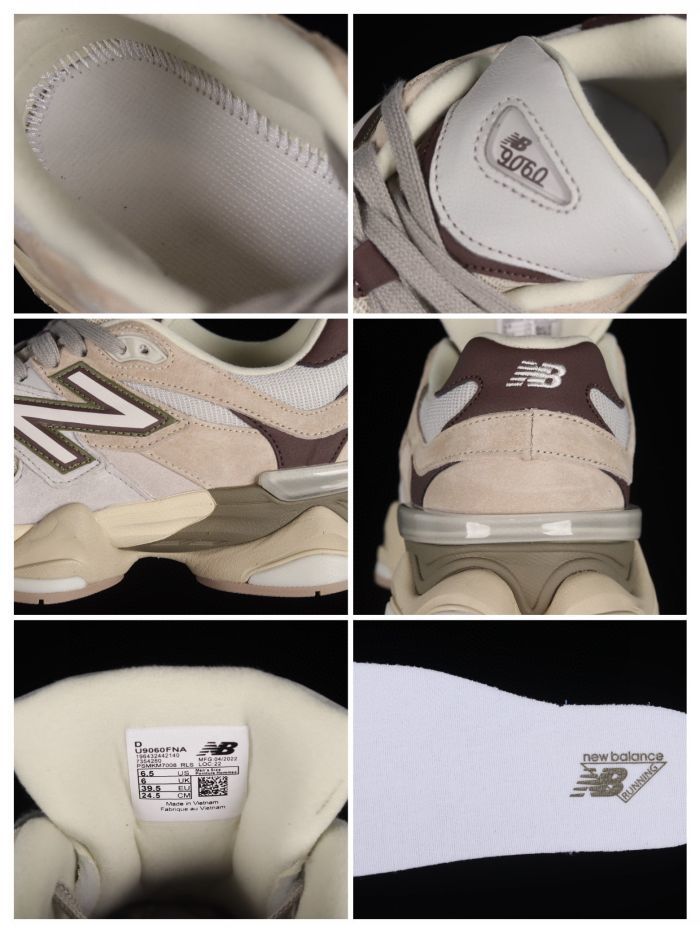 New Balance U9060FNA Sneakers in Cream and Brown