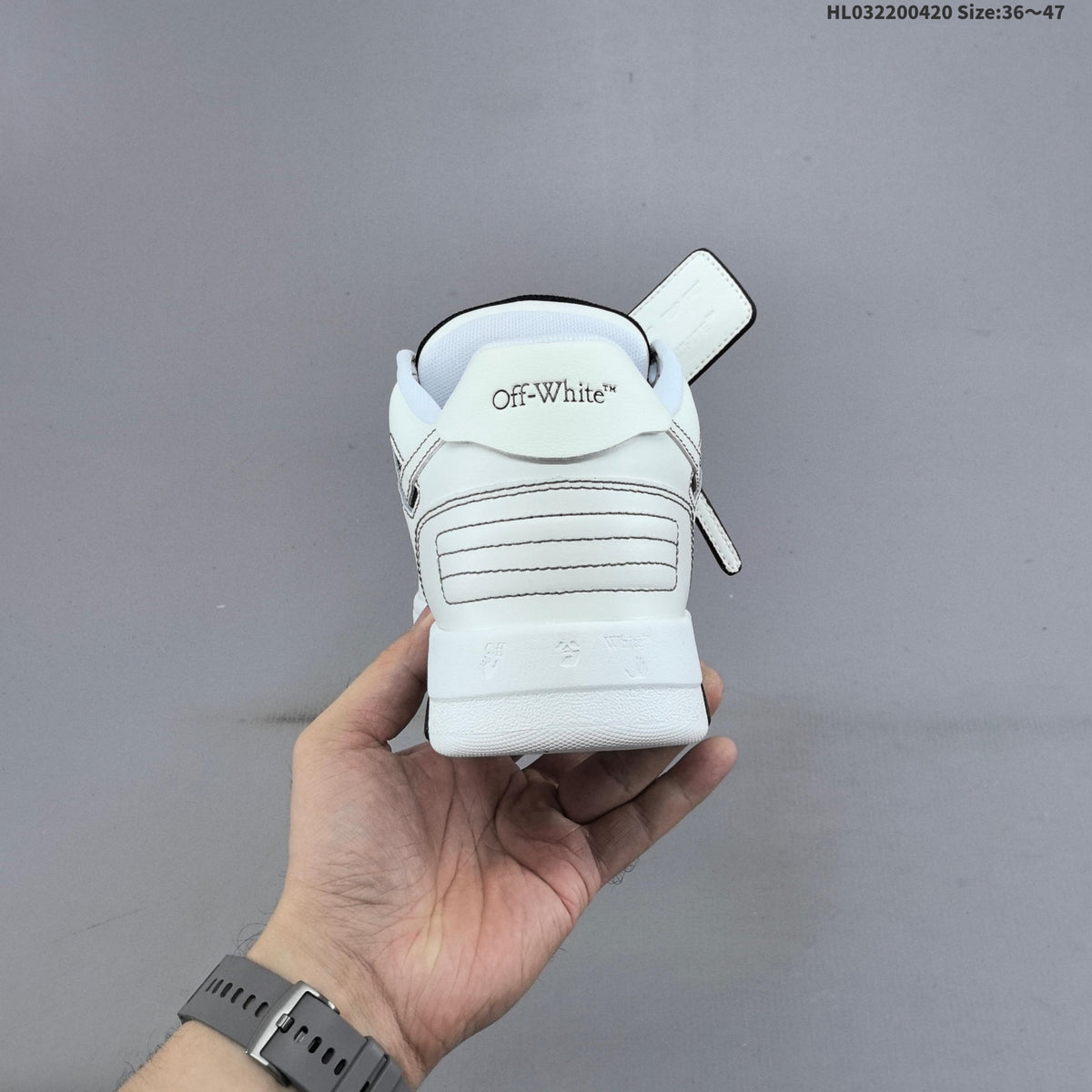 Off-White Arrows Low-Top Sneakers in White and Black