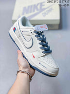 Louis Vuitton x Nike Dunk Low Blue Denim Sneakers 2607JVD1157A17
