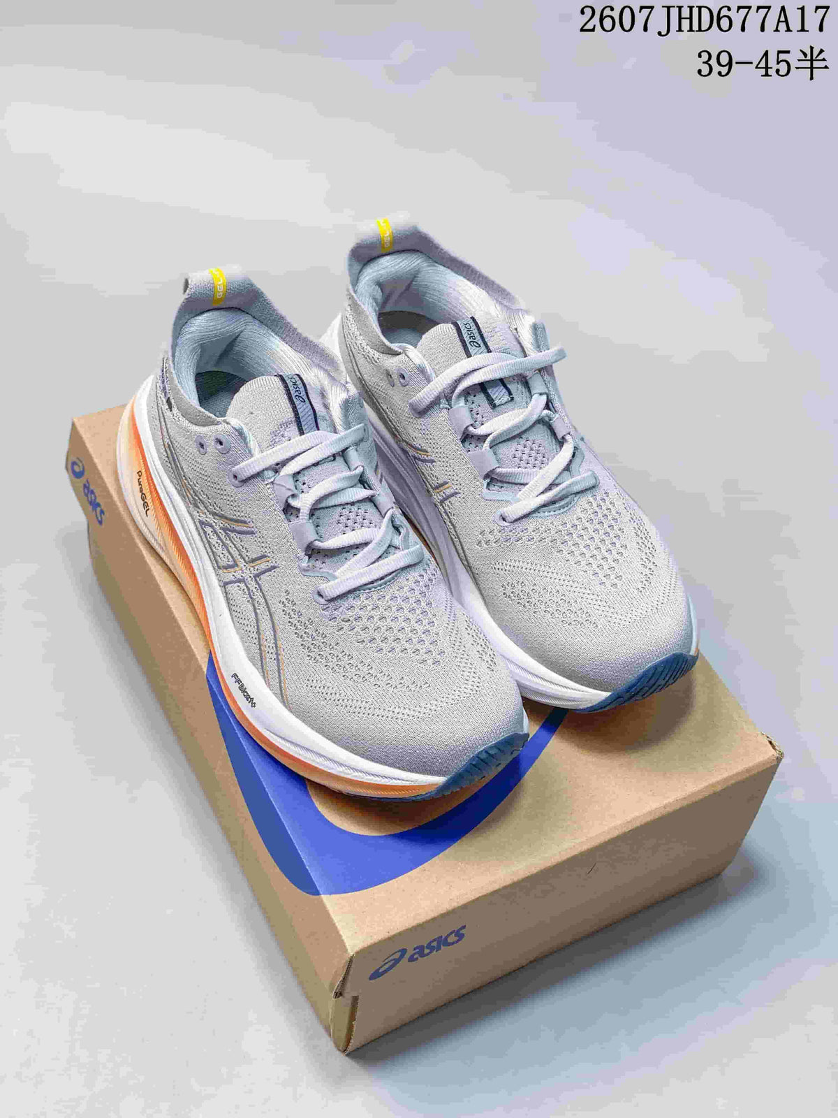 ASICS GEL-NIMBUS 26 Running Sneakers Gray Orange 2607JHD677A17
