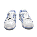 White and Light Blue Low-Top Sneakers MFS003-113
