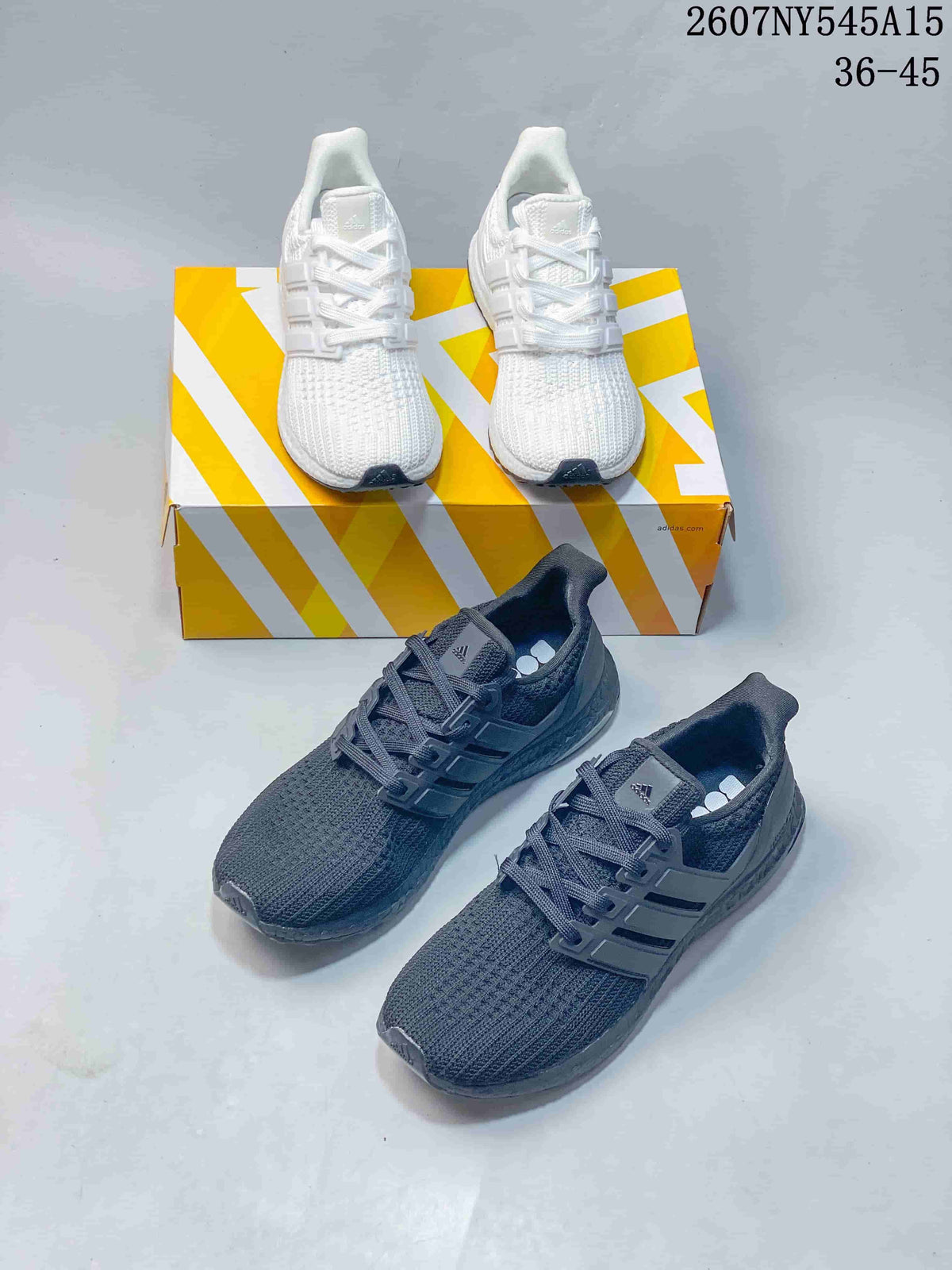 Adidas Ultraboost Light Knit Sneakers White and Dark Gray