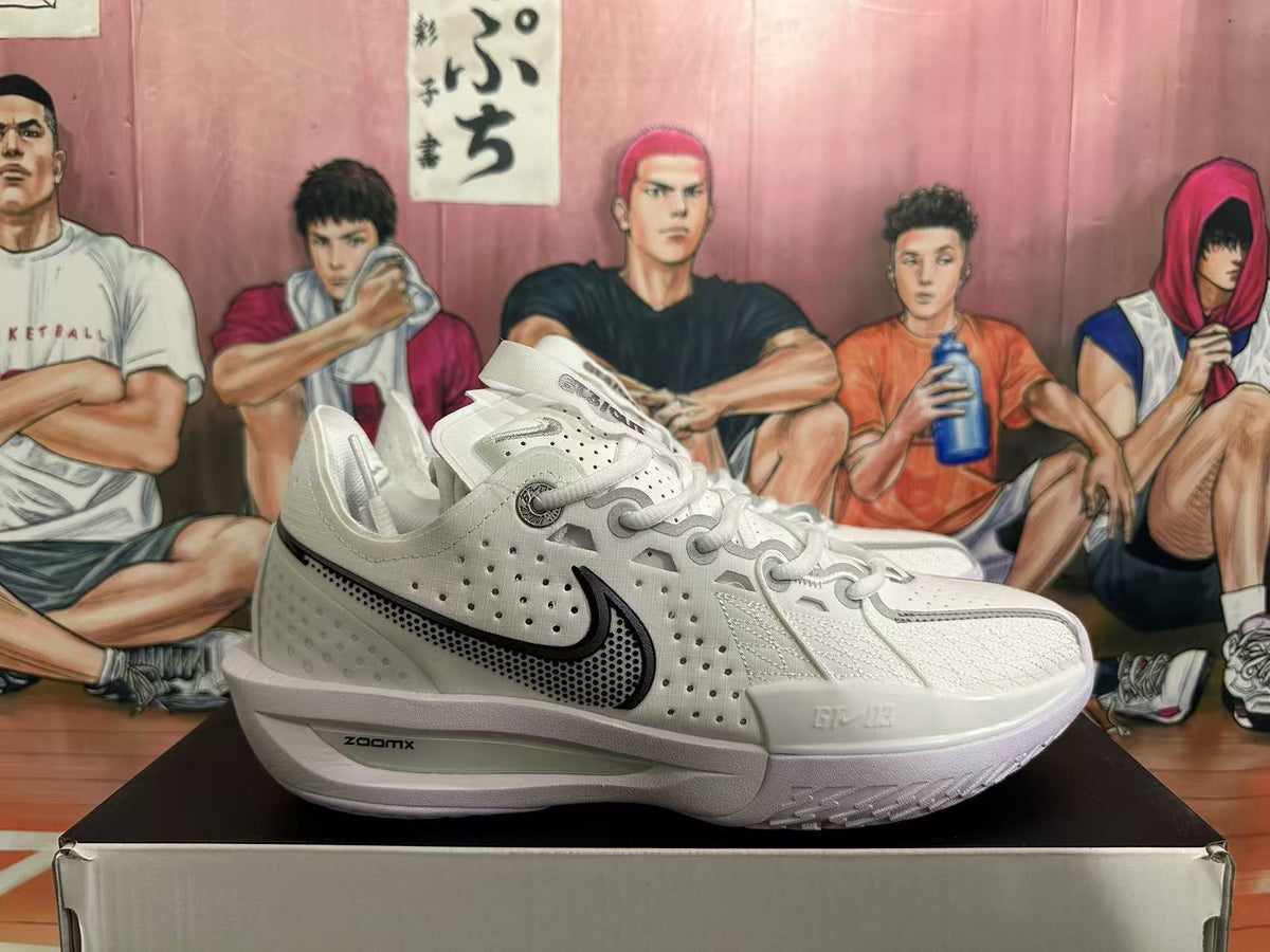 Nike GT Cut 3 Basketball Shoes in White and Silver