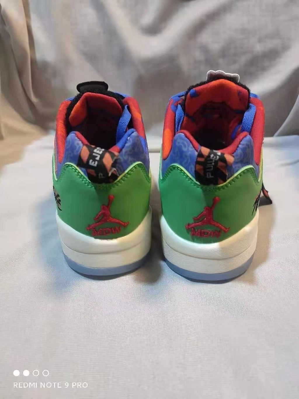 Jordan 5 Freestyle Sneakers in Blue, Orange and Green
