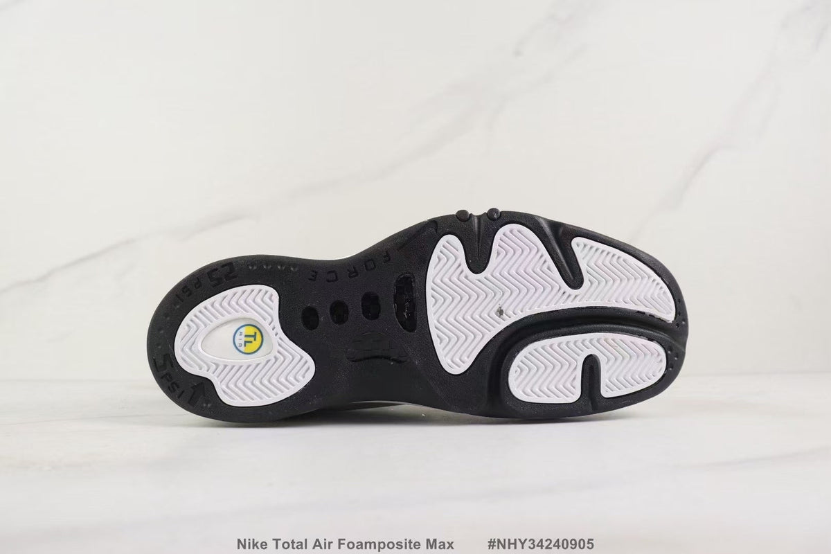 Nike Total Air Foamposite Max White and Black Sneakers