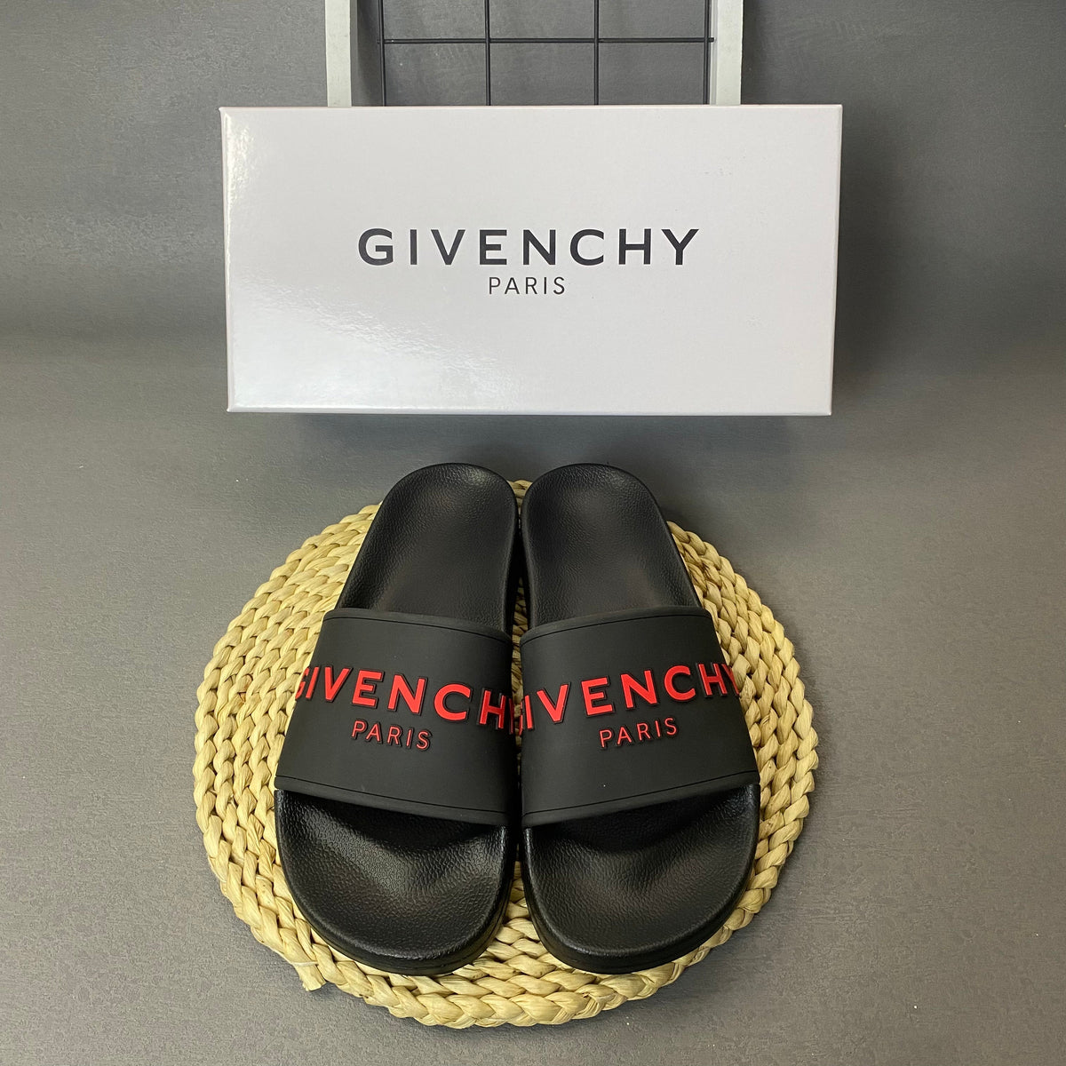 Givenchy Slide Sandals with Graphic Strap