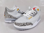 Jordan Air Jordan 3 Retro Grey and Orange Sneakers