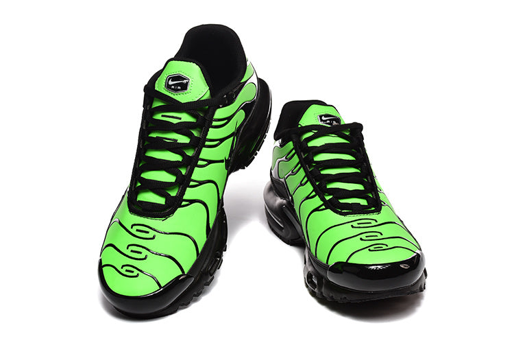 Nike Air Max Plus Black and Volt Green Sneakers